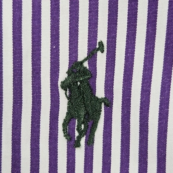 Ralph Lauren Dress Shirt 120s 2-Ply Button-Down Striped Long Sleeve Mens Size XL - Picture 7 of 10